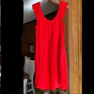 Old Navy large red knee length dress